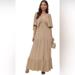 Cream Maxi Dress Size XL